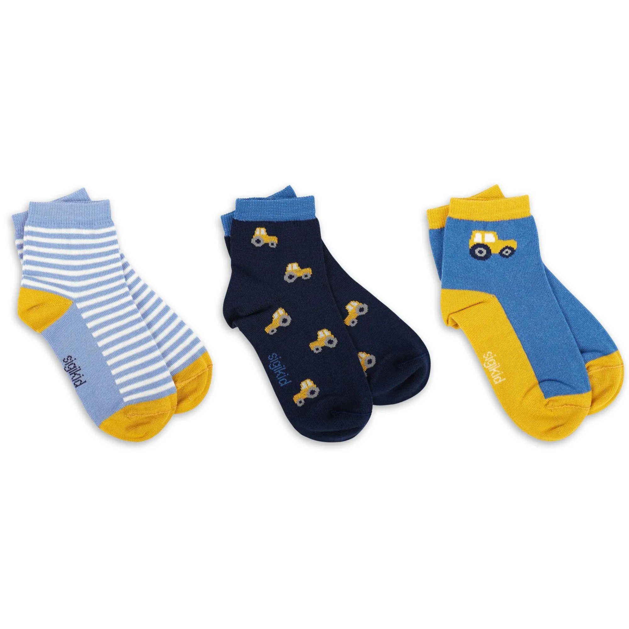 Sigikid Kollektion Gelber Traktor|Kinder Socken Im 3Er Set, Traktor