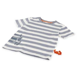 Sigikid Kollektion Wild Adventure|Kinder T-Shirt Mit Jeep Motiv, Grau-Weis