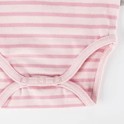Sigikid Kollektion Newborn|Langarm Babybody Kronchen Bar, Rosa Geringelt