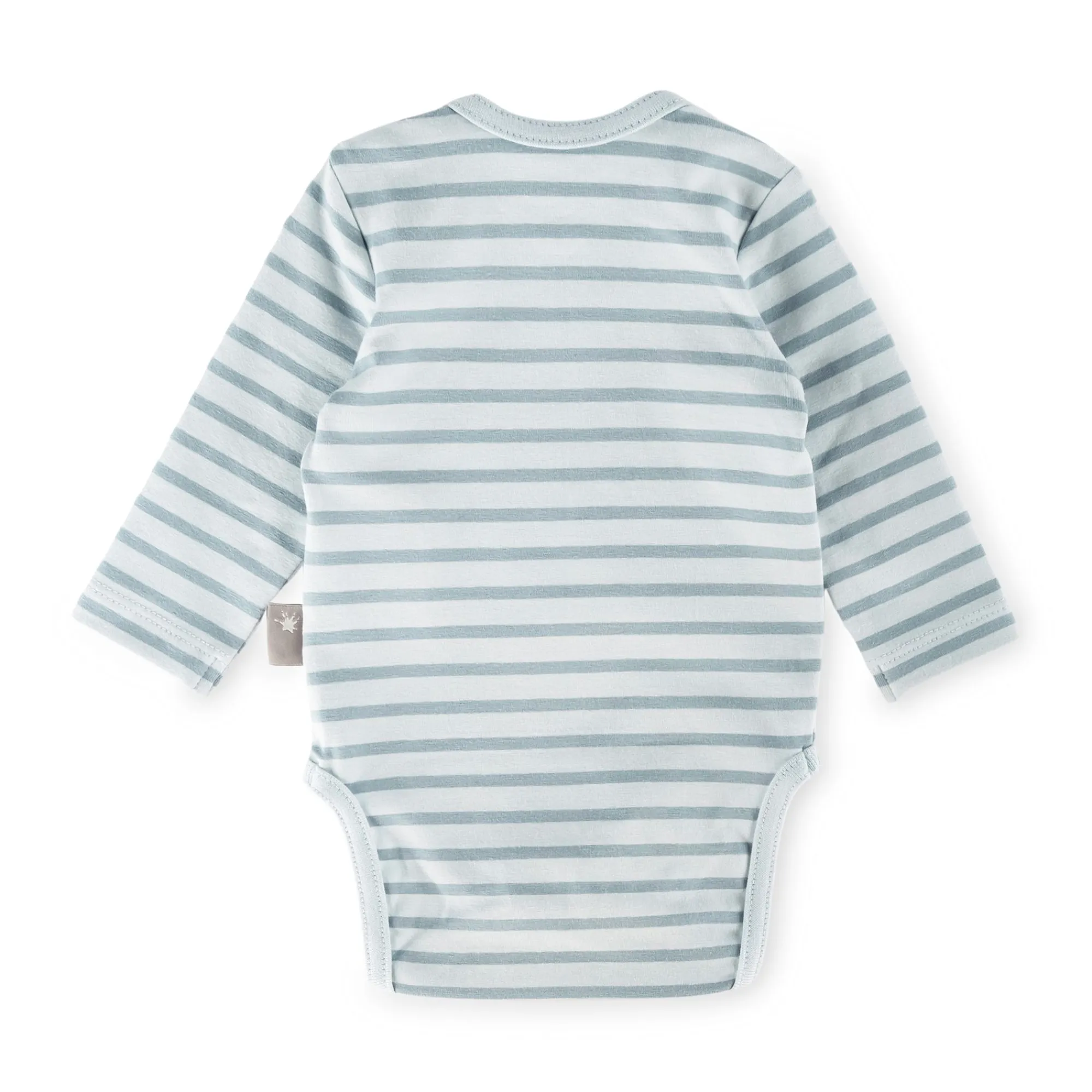 Sigikid Kollektion Newborn|Langarm Babybody Kronchen Bar, Blau Geringelt