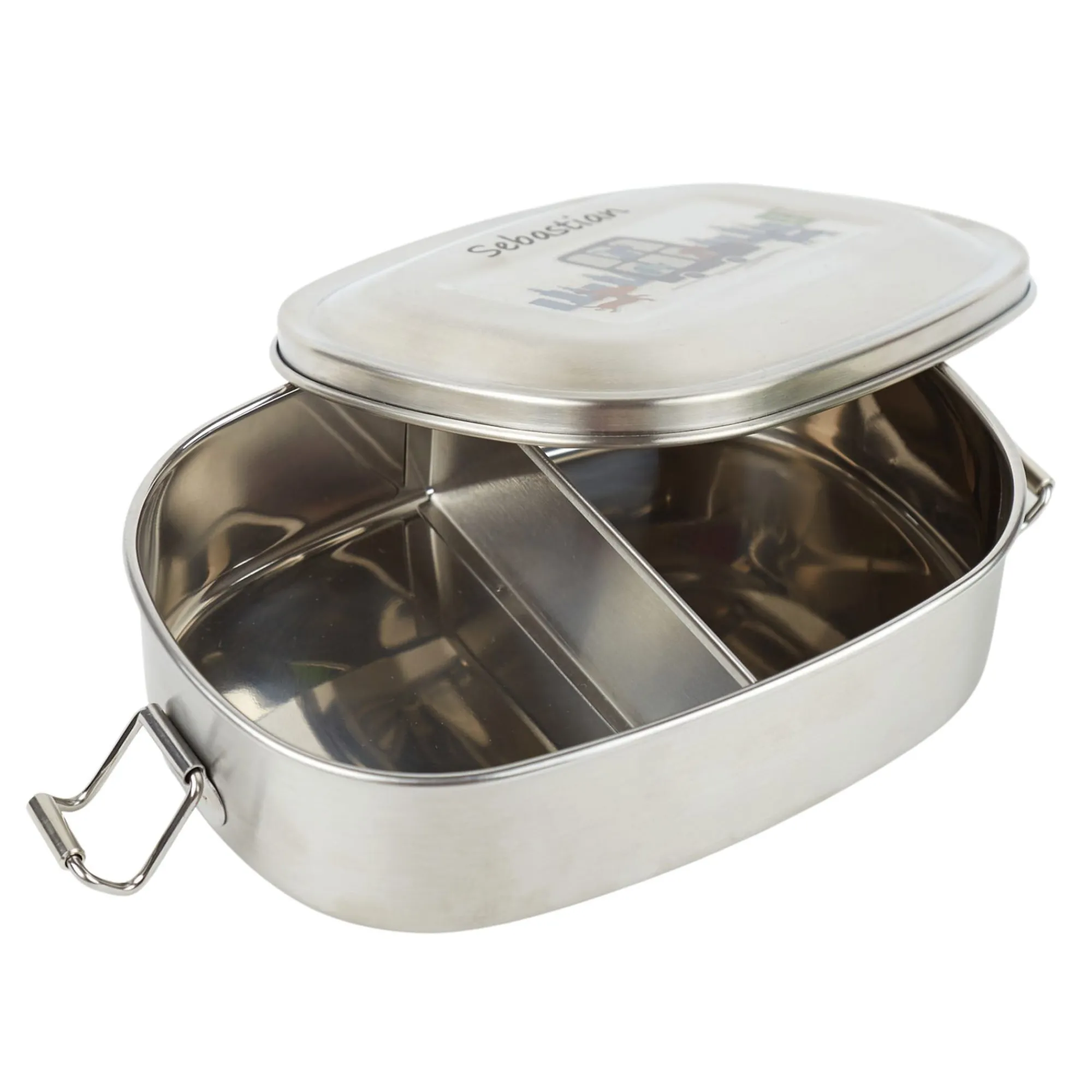 Sigikid Brotboxen|Personalisierte Brotzeitdose Hund, Edelstahl, Green Coll