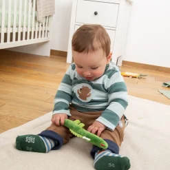Sigikid Babyspielzeug|Rassel Krokodil, Red Stars