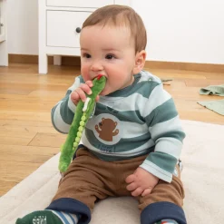 Sigikid Babyspielzeug|Rassel Krokodil, Red Stars