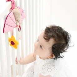 Sigikid Babyspielzeug|Rosa Spielanhanger Fledermaus